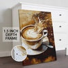 Cappuccino Chaos Canvas Wall Art Painting for Kitchen Décor