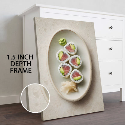 Minimalist Sushi Wall Art – Japanese Kitchen Restaurant Canvas