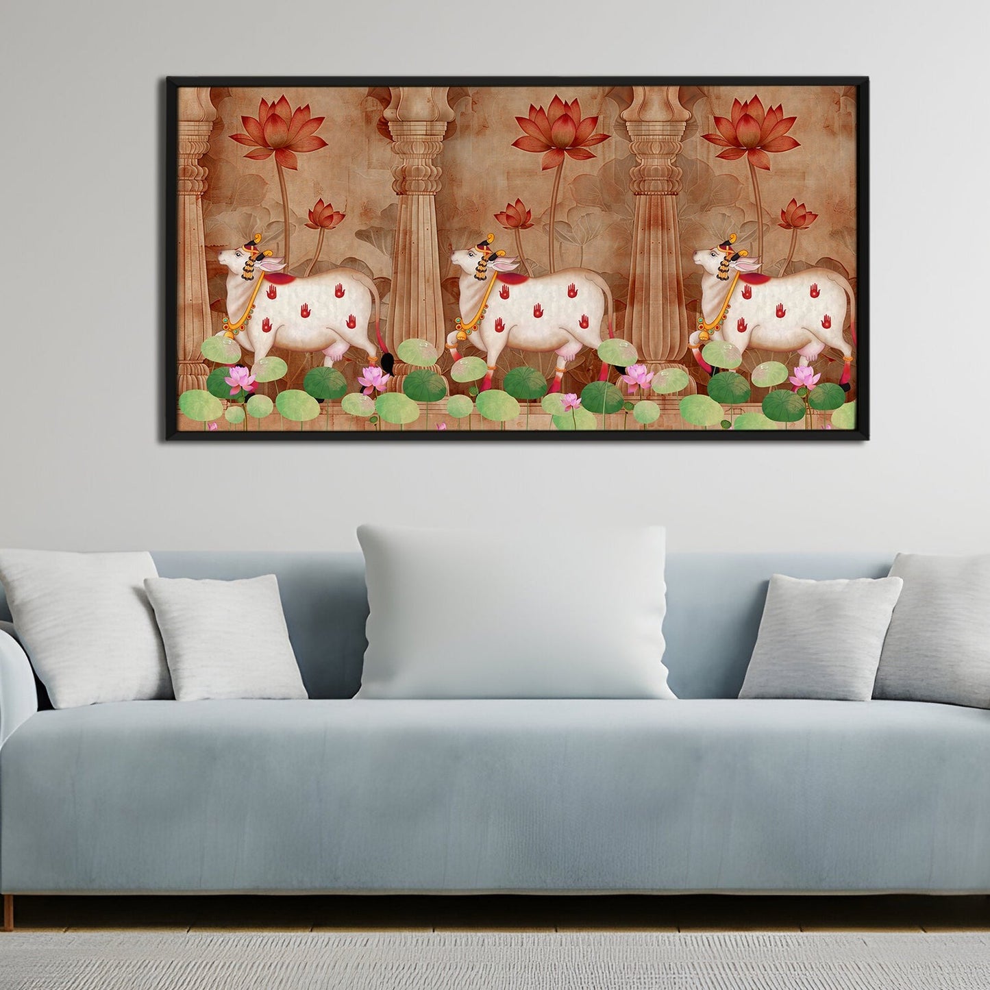 Traditional Indian Pichwai Canvas Wall Art Painting Home Decor