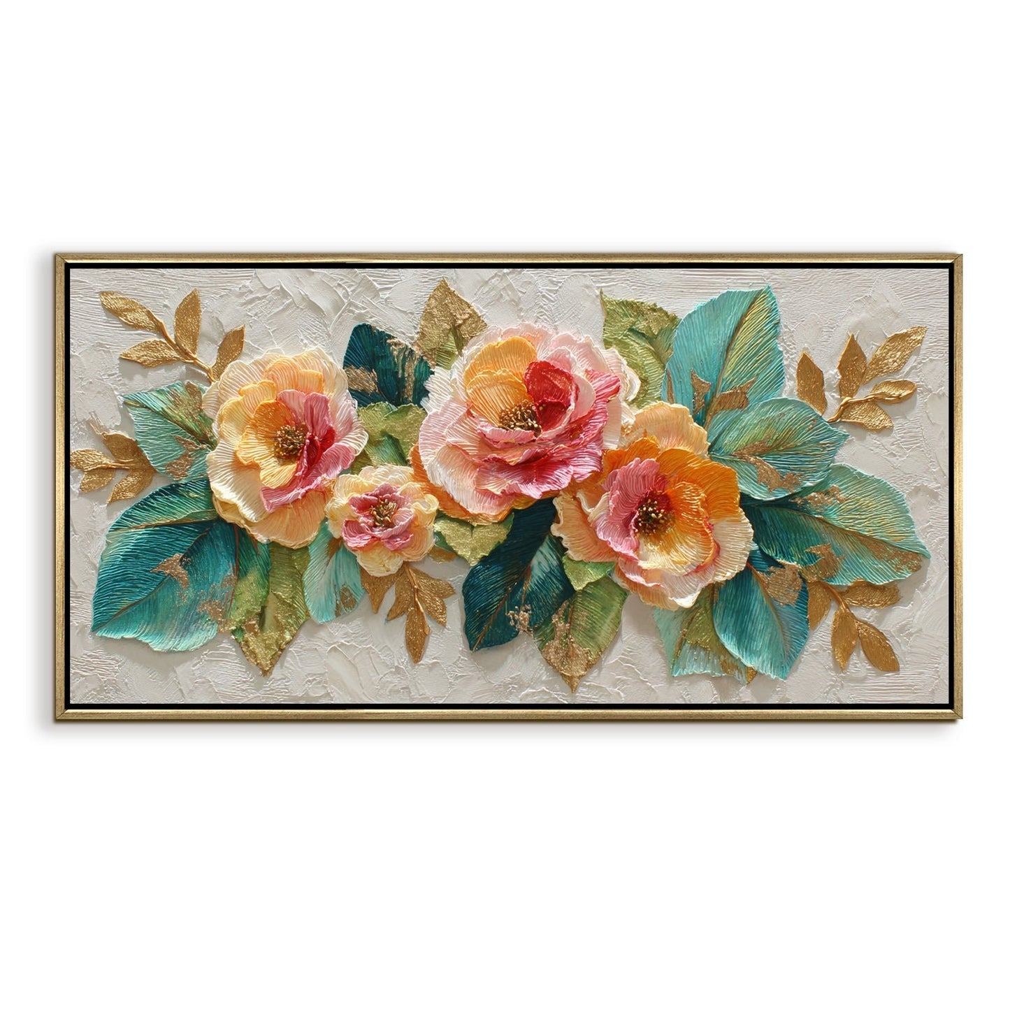Luxury Peony Style Floral Wall Art