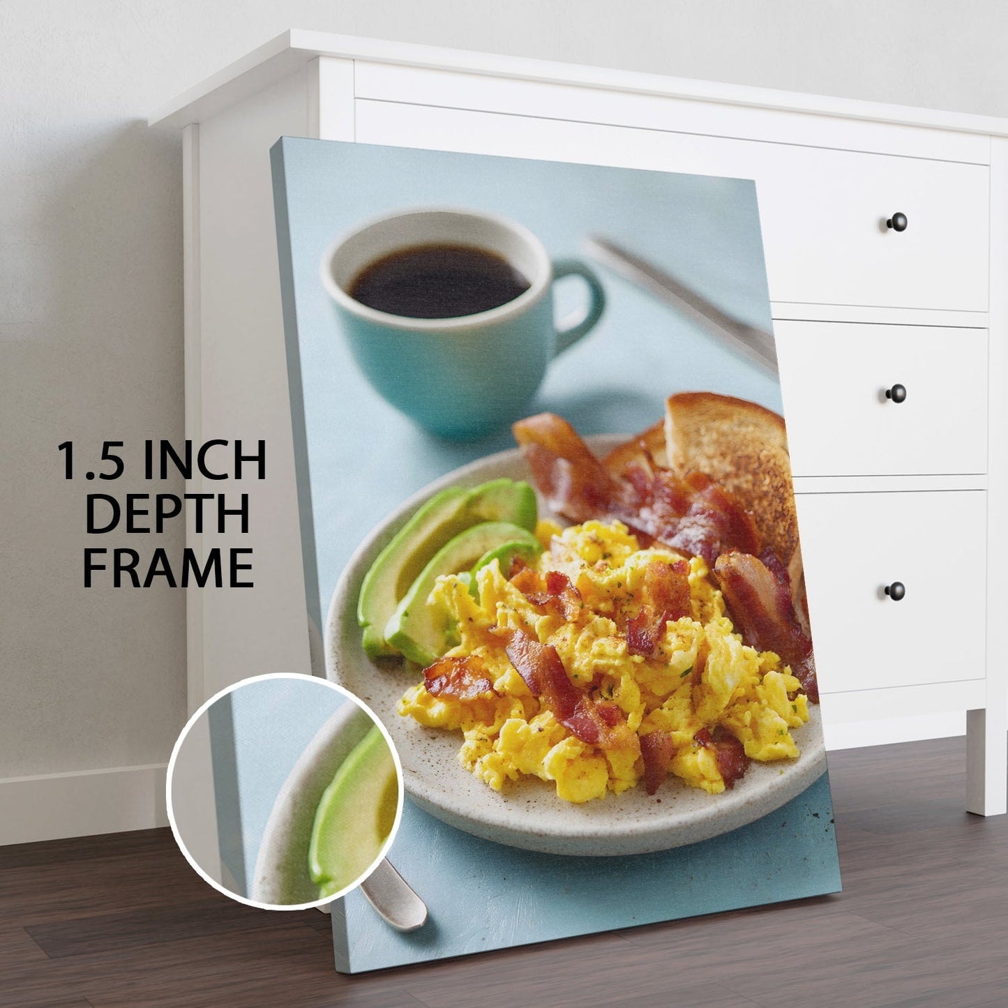 Classic American Breakfast Wall Art – Cozy Kitchen Diner Canvas
