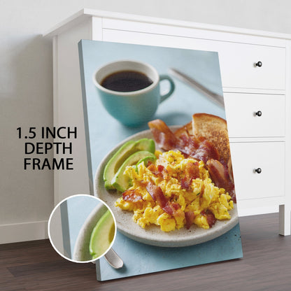 Classic American Breakfast Wall Art – Cozy Kitchen Diner Canvas