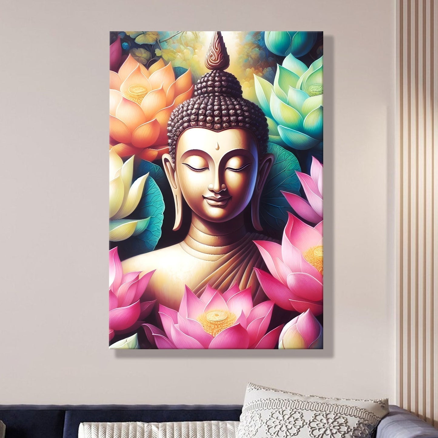 Peaceful Buddha Meditation Wall Art for Calm Home Décor