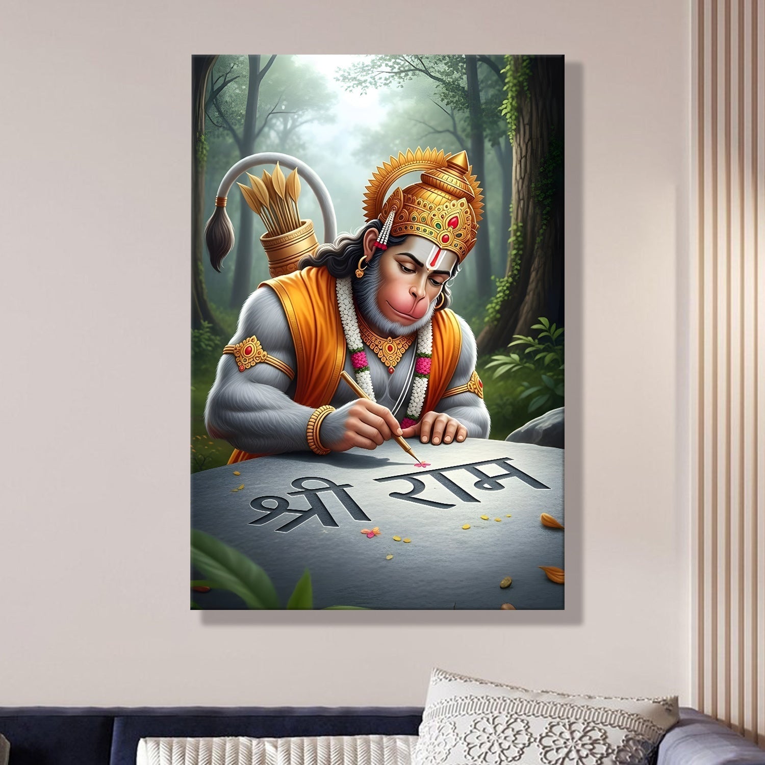 Divine Lord Hanuman Canvas Wall Art