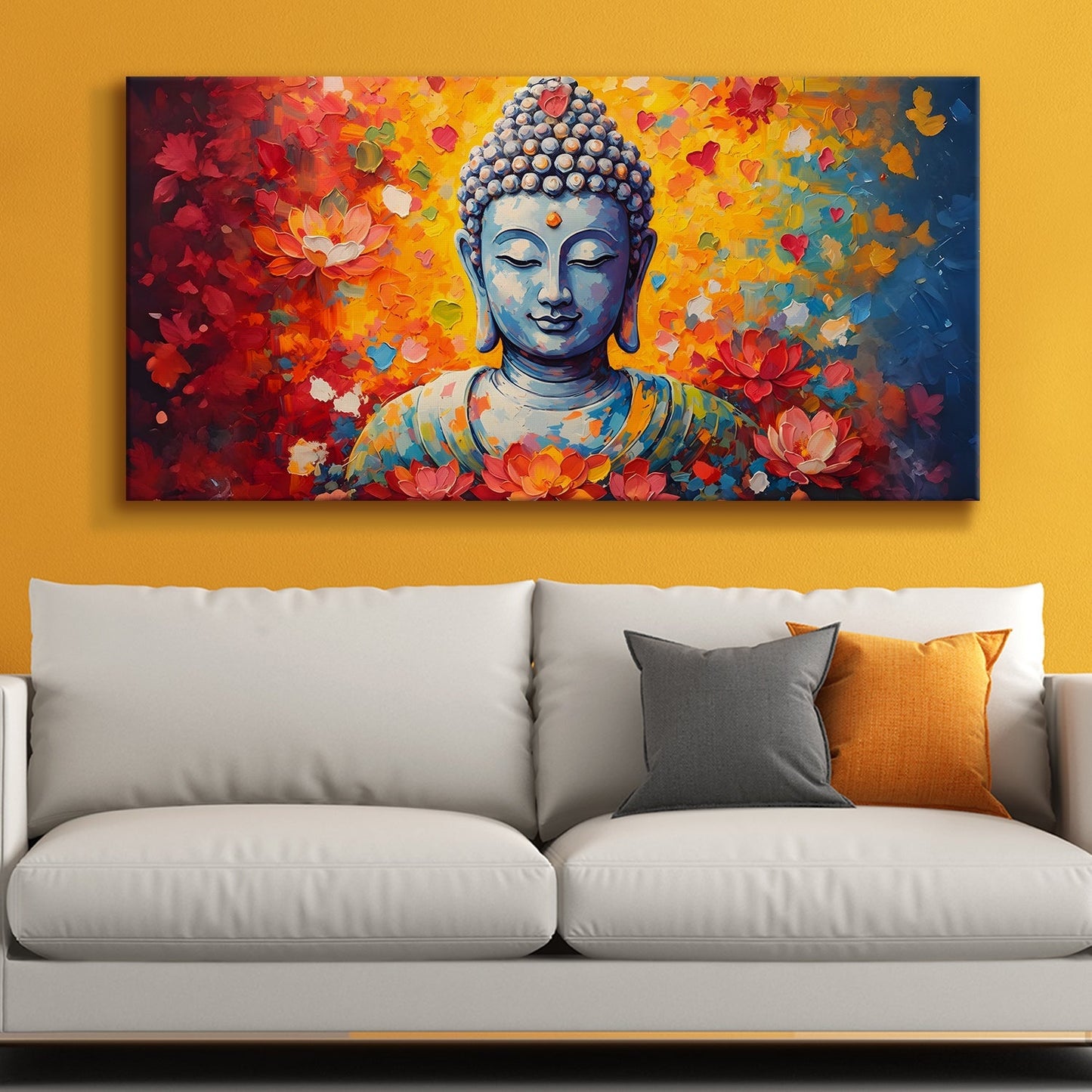 Premium Lord Buddha Canvas Painting for Peaceful Home Décor