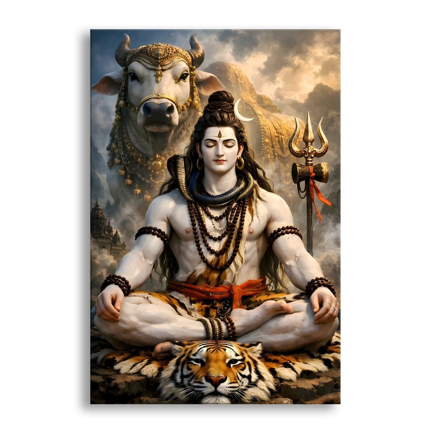 Lord Shiva Canvas Wall Art Painting for Home & Office Décor