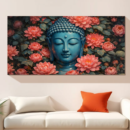 Artistic Lord Buddha Canvas Painting for Calm Home Wall Décor