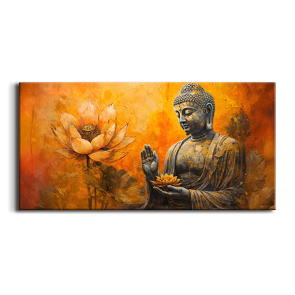 Modern Lord Buddha Canvas Painting for Serene Home Décor
