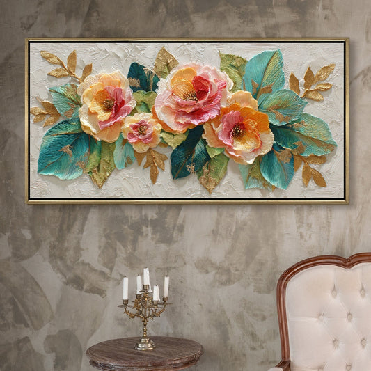 Luxury Peony Style Floral Wall Art,