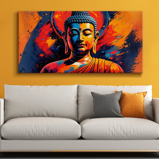 Divine Lord Buddha Canvas Painting for Calm Home Wall Décor