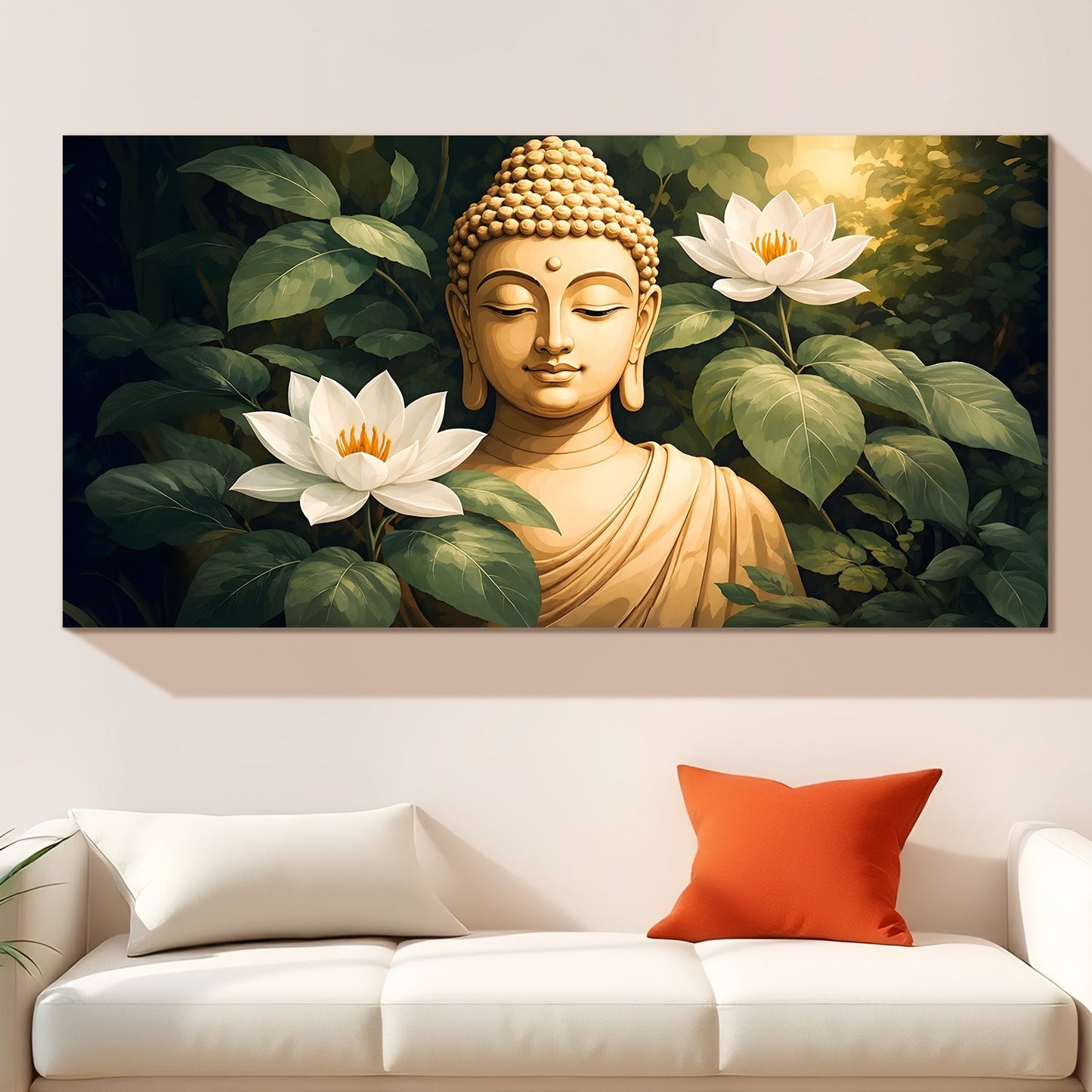 Premium Buddha Canvas Painting for Serene & Spiritual Home Décor