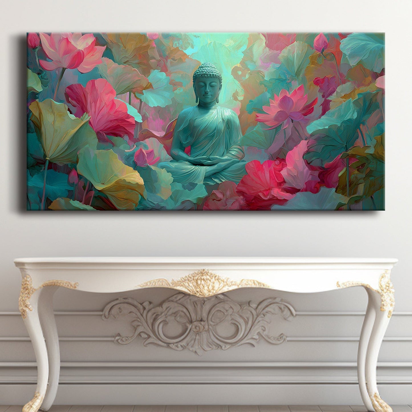Modern Lord Buddha Canvas Painting for Calm Home Wall Décor