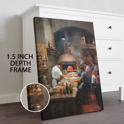 Rustic Italian Pizzeria Wall Art – Vintage Kitchen & Café Canvas
