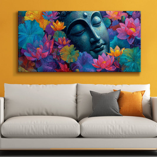 Elegant Buddha Canvas Painting for Peaceful Home Wall Décor