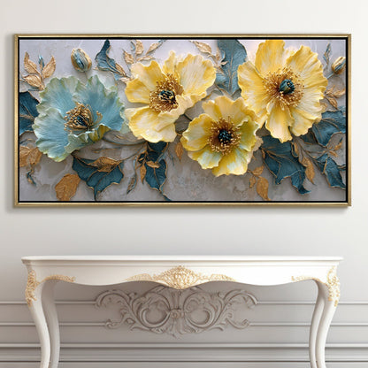 Opulent Floral Harmony Luxury Canvas Wall Art for Elegant Home Decor