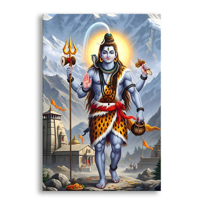 Mahadev Shiva Canvas Wall Art Painting for Home & Office Décor