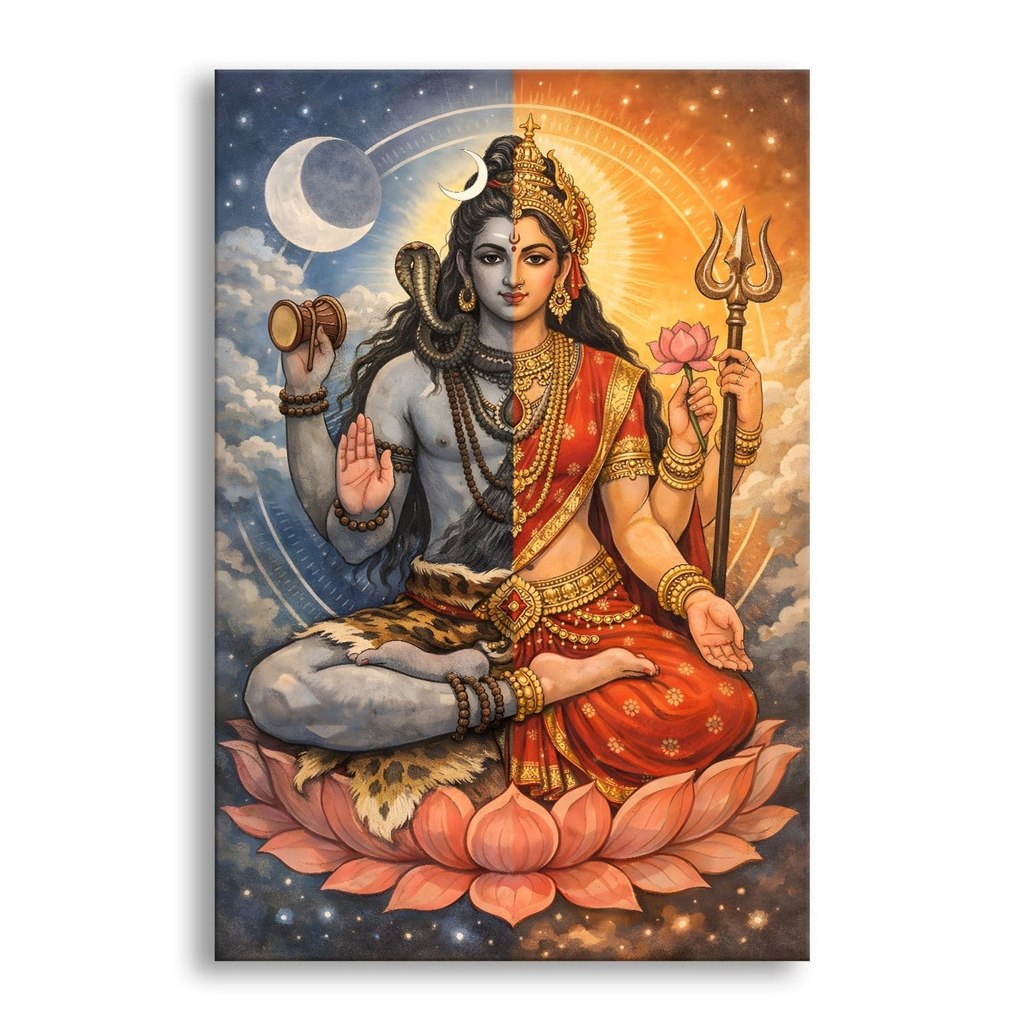 Lord Shiva Canvas Wall Art Painting for Living Room Home Décor