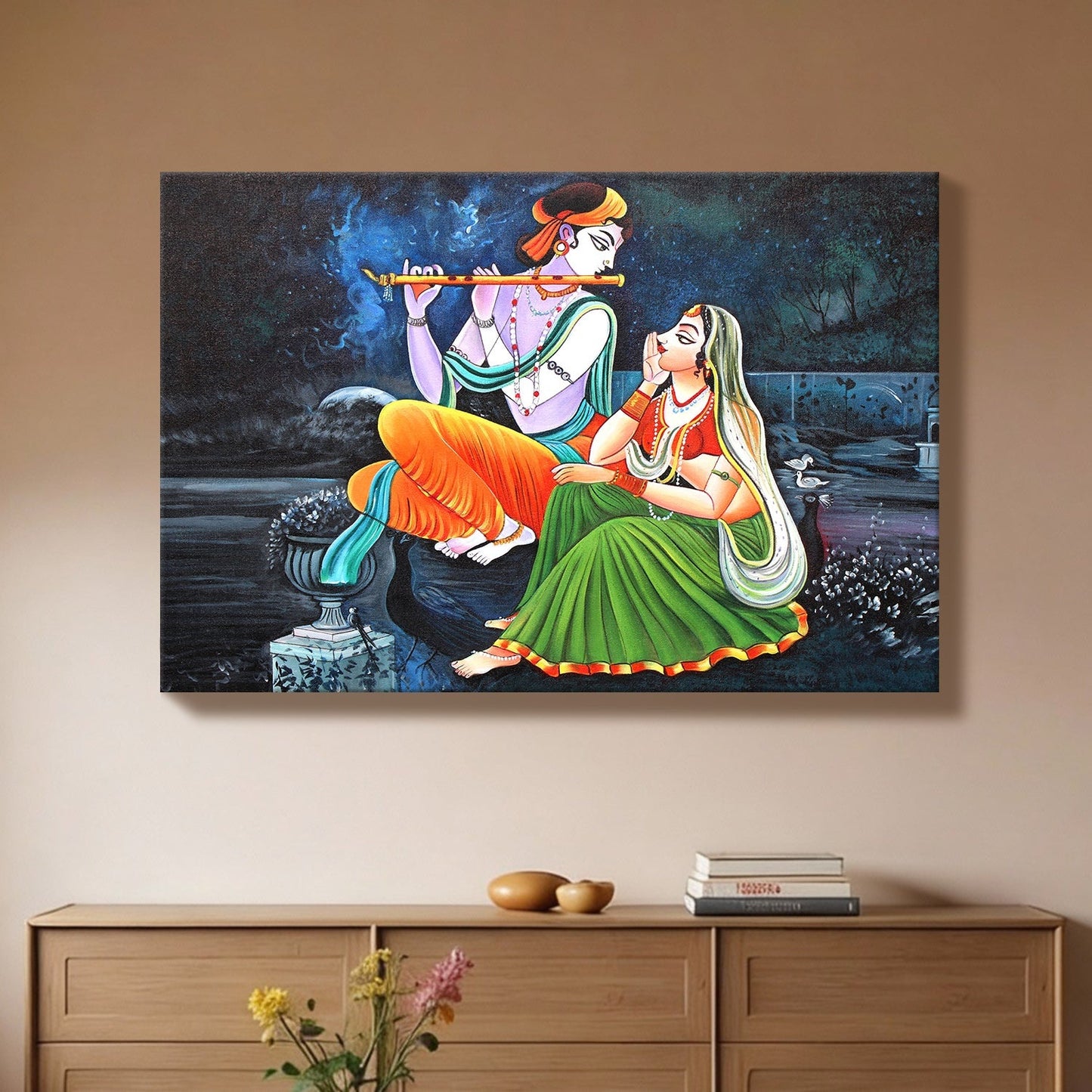 Radha Krishna Eternal Harmony Canvas Wall Art for Home Décor