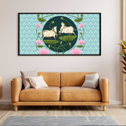 Traditional Indian Pichwai Canvas Wall Art Painting Home Decor