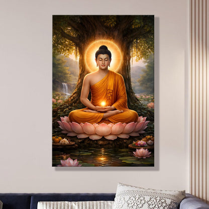 Serene Buddha Meditation Wall Art for Peaceful Home Décor
