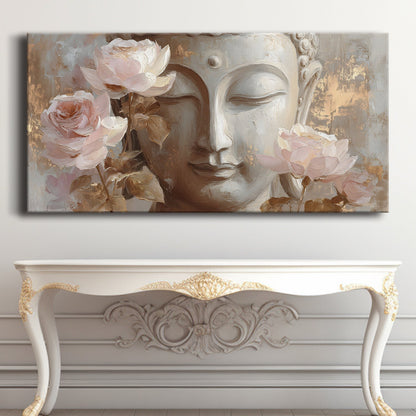 Designer Lord Buddha Canvas Painting for Serene Home Décor