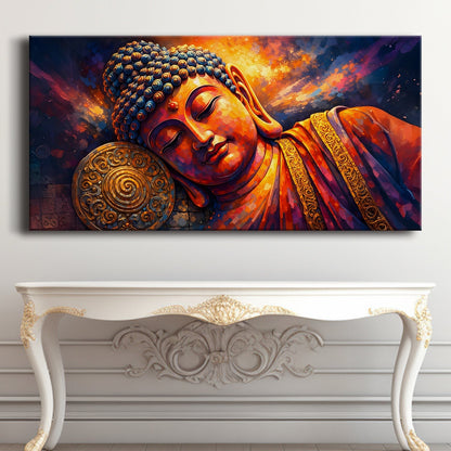 Peaceful Lord Buddha Canvas Painting for Elegant Home Décor