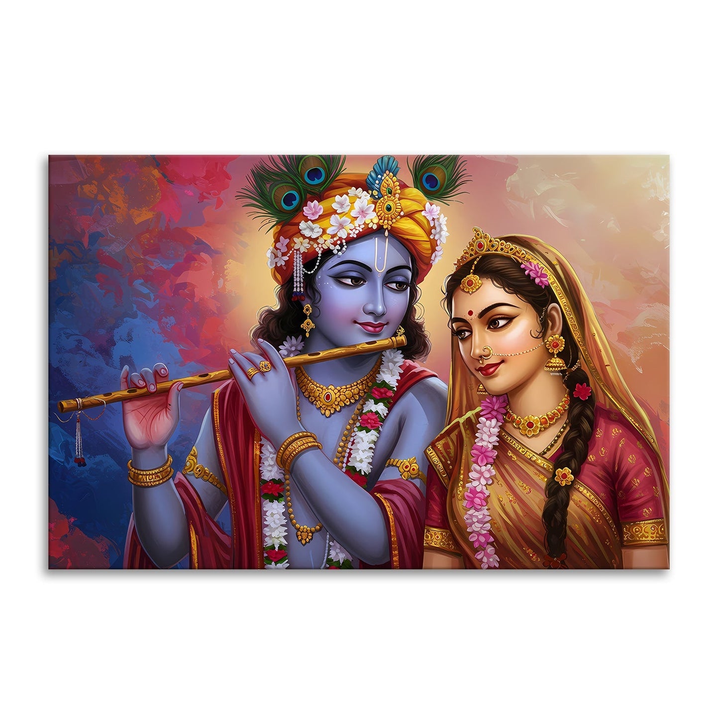 Radha Krishna Timeless Harmony Canvas Wall Art for Home Décor