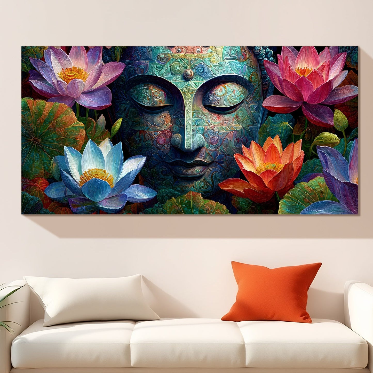 Serene Buddha Canvas Painting for Calm & Elegant Home Décor