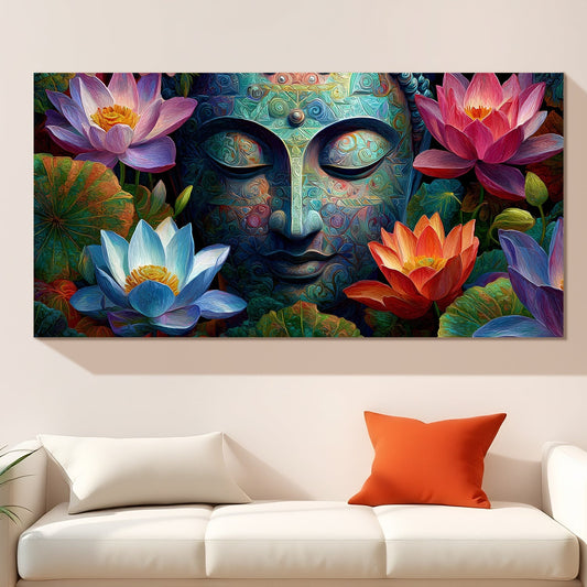 Serene Buddha Canvas Painting for Calm & Elegant Home Décor