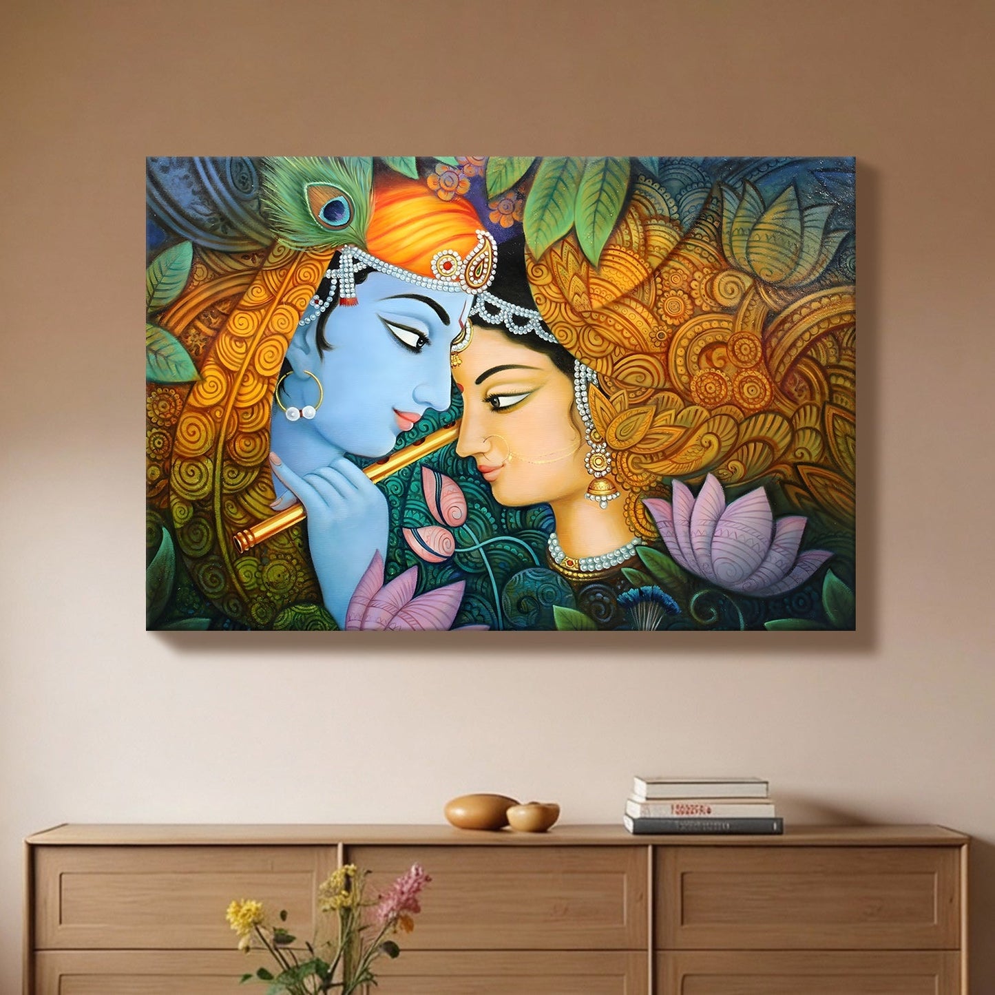 Radha Krishna Serene Harmony Canvas Wall Art for Home Décor
