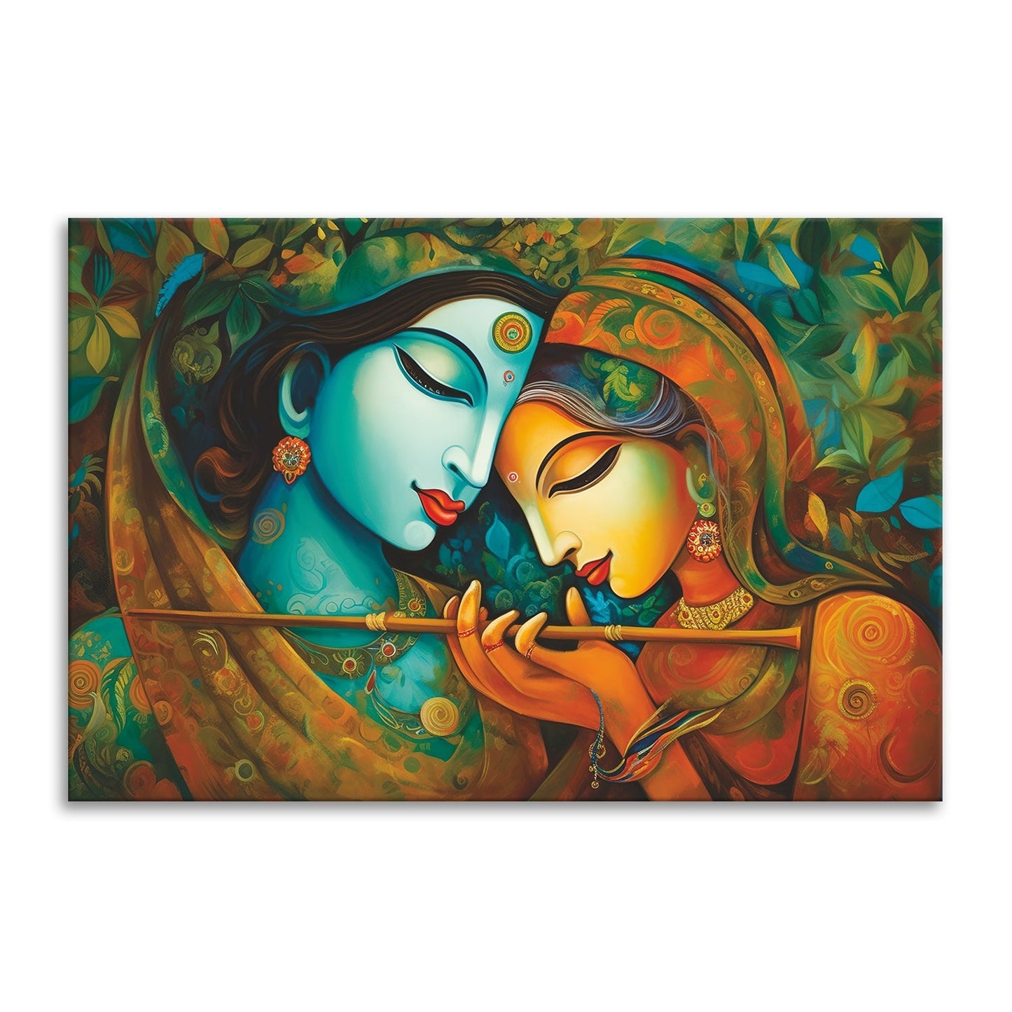 Radha Krishna Divine Grace Canvas Wall Art for Home Décor