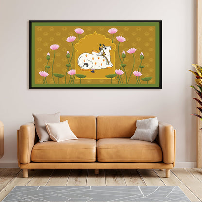 Traditional Indian Pichwai Canvas Wall Art Painting for Home Decor