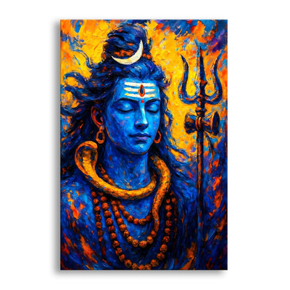 Lord Shiva Canvas Wall Art Painting for Home & Living Room Décor