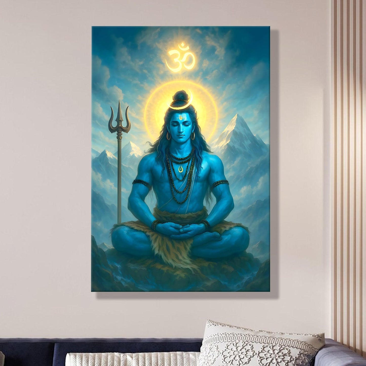 Lord Shiva Canvas Wall Art Painting for Living Room Home Décor