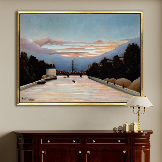 View of the Pont de Sèvres Henri Rousseau Canvas Wall Art Decor