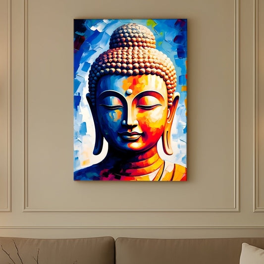 Calm Buddha Meditation Wall Art for Peaceful Home Décor