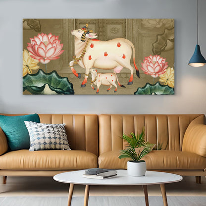 Traditional Indian Pichwai Wall Art Canvas Painting Home Decor