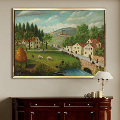 View of Malakoff Henri Rousseau Painting Canvas Wall Art Decor