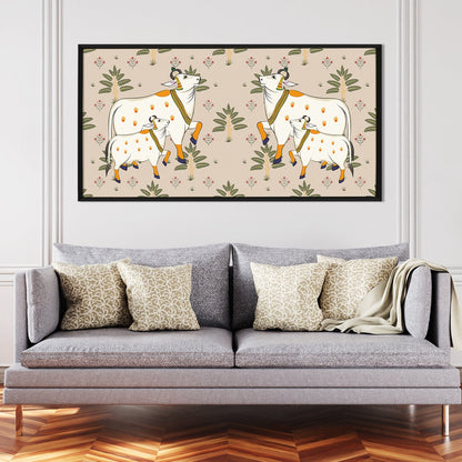Traditional Indian Pichwai Canvas Wall Art Painting for Home Decor