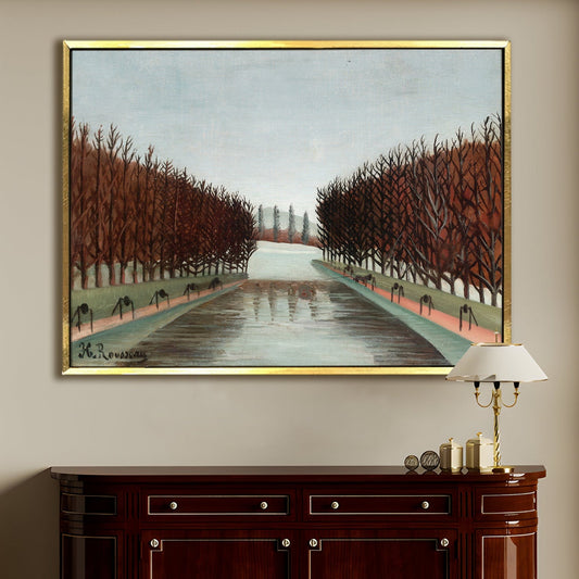 Avenue in the Park of Saint-Cloud Henri Rousseau Canvas Wall Art