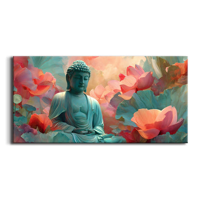Artistic Lord Buddha Canvas Painting for Serene Home Décor