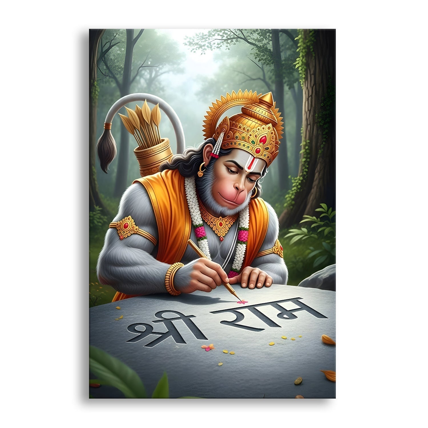 Divine Lord Hanuman Canvas Wall Art