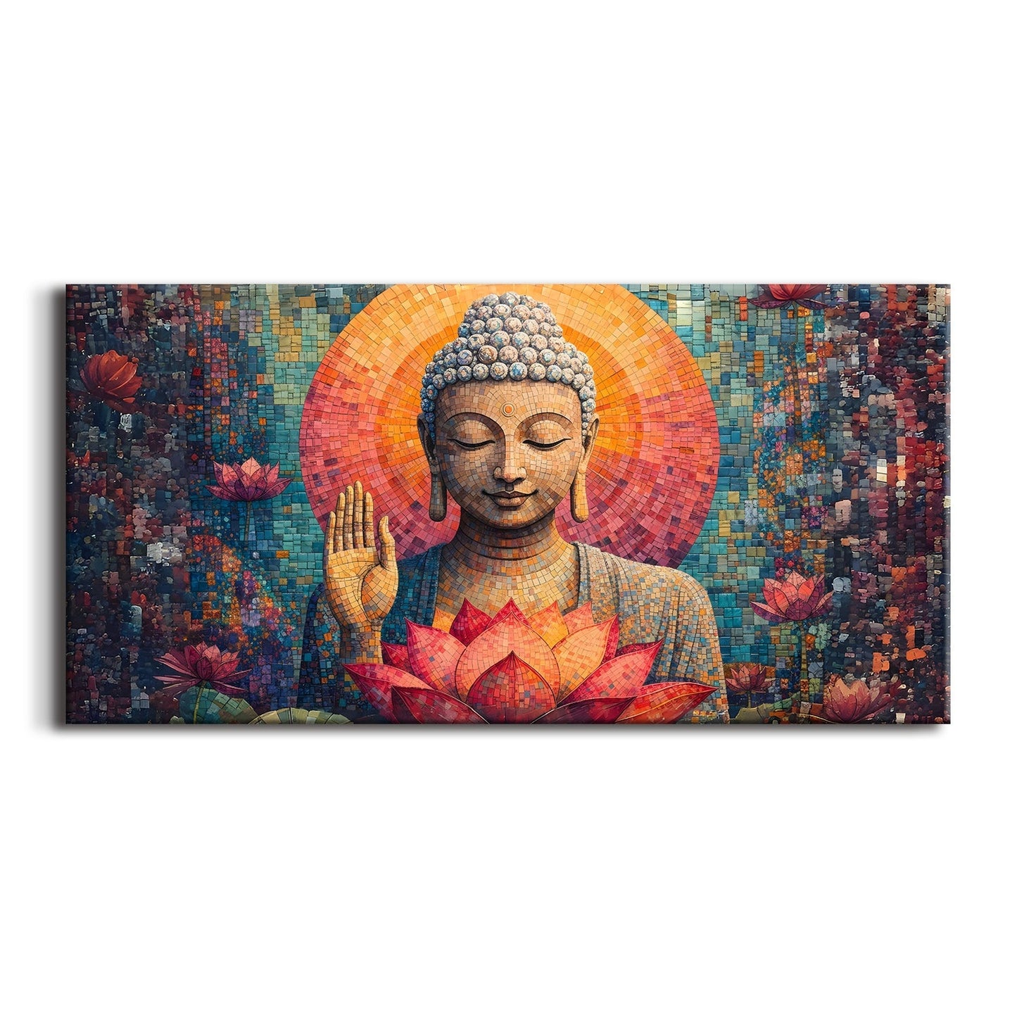 Stylish Lord Buddha Canvas Painting for Peaceful Home Décor
