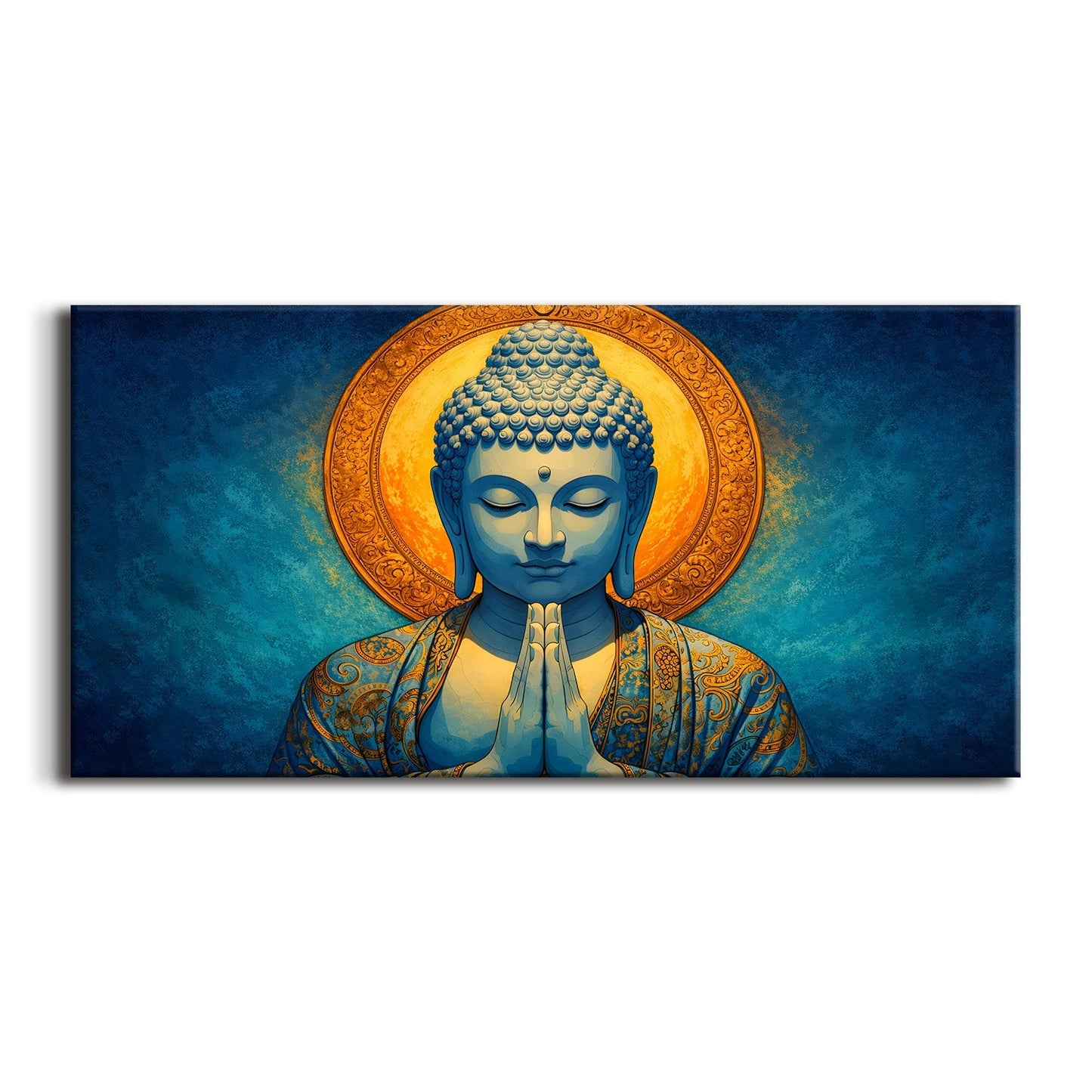 Aesthetic Lord Buddha Canvas Painting for Peaceful Home Décor