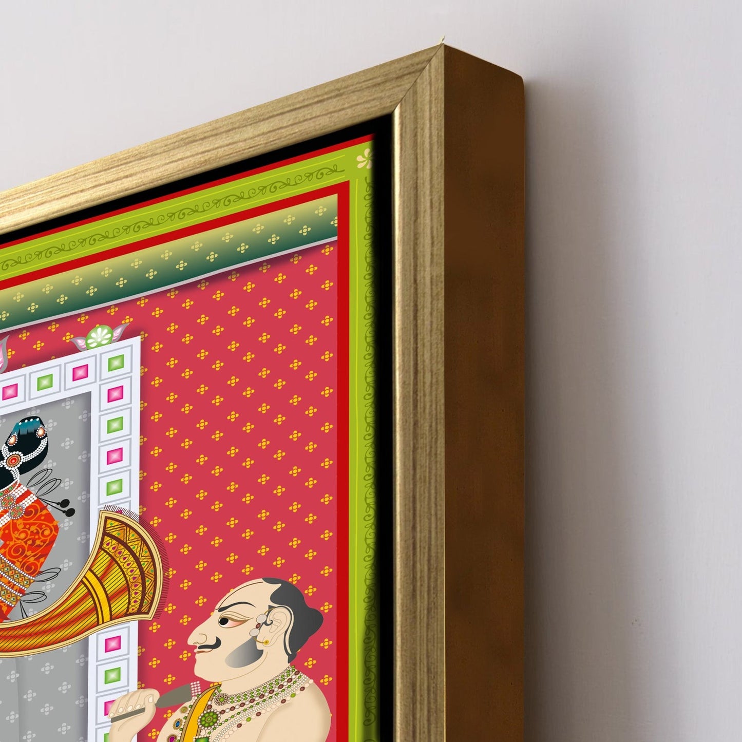 Shreenathji Pichwai Canvas Wall Art Traditional Indian Decor