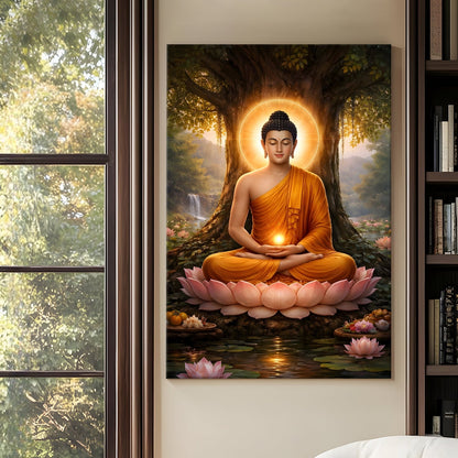 Serene Buddha Meditation Wall Art for Peaceful Home Décor