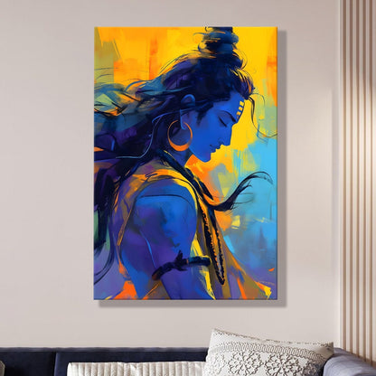 Lord Shiva Canvas Wall Art Painting for Home & Office Décor