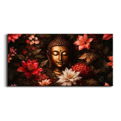 Lord Buddha Canvas Painting for Peaceful Spiritual Home Décor
