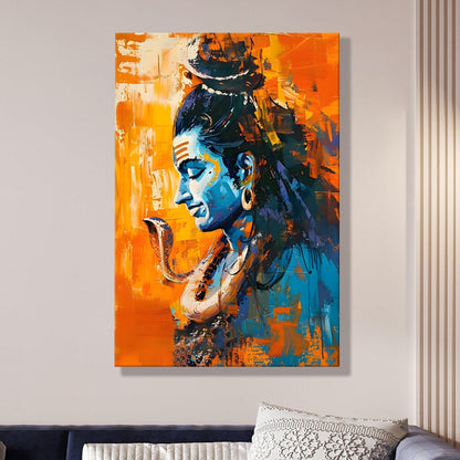 Lord Shiva Canvas Wall Art Painting for Home Décor & Living Room