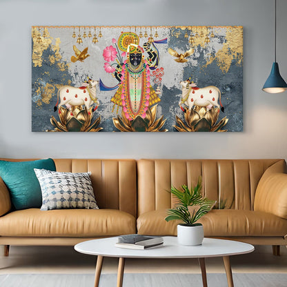 Traditional Indian Pichwai Canvas Wall Art Painting for Home Decor